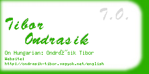 tibor ondrasik business card